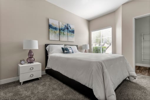 Bedroom in 2 Bedroom/2 Bath Floorplan at Element Apartment Homes Las Vegas Nevada
