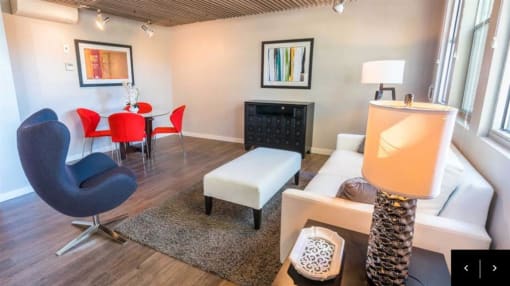 living room with wood-style flooring