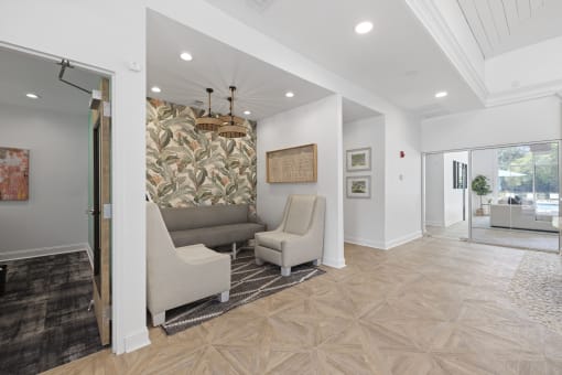 Apartments in Savannah, GA for Rent – The Palms at Chatham- clubhouse seating area