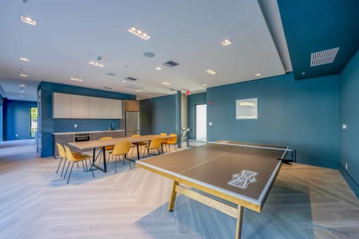 Countyline Apartments in Miami FL photo of game room with ping pong table