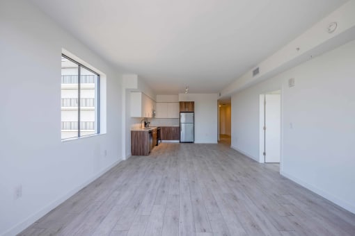 Countyline Apartments in Miami FL photo of open concept floorplan view of living room into kitchen