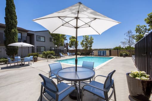 Pool seating area