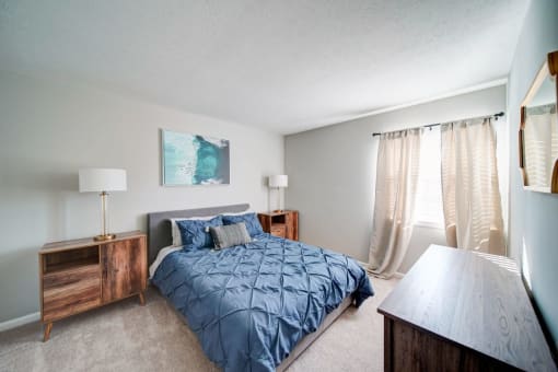 our apartments have a bedroom with a king sized bed