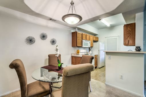 Open dining room & kitchen area