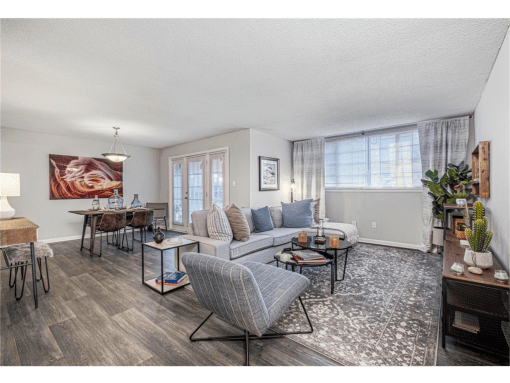 Springdale Glen apartments in Clarkston Georgia photo of living room with hardwood flooring