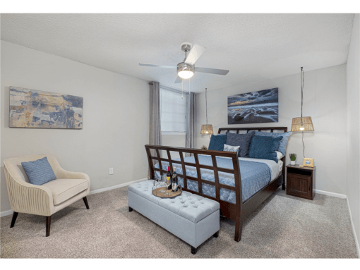 Springdale Glen apartments in Clarkston Georgia photo of bedroom with plush carpeting