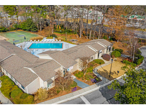 Springdale Glen apartments in Clarkston Georgia photo of aerial view of community building and pool