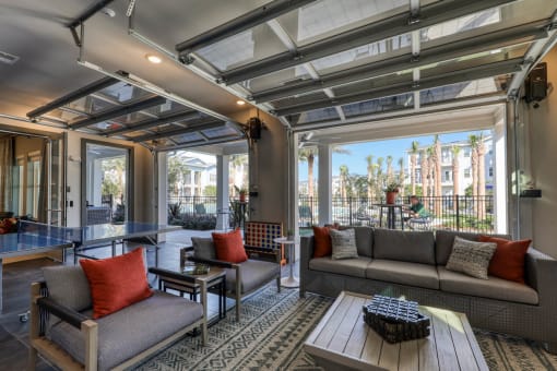 The Ridley apartments in Jacksonville, FL photo of outdoor hangout area