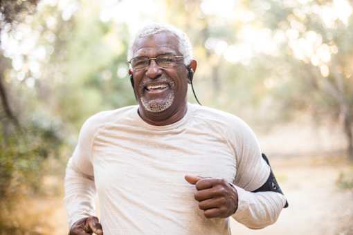 Active adult enjoying outdoor fitness near Sage 5430 55+ apartments in Norcross, GA