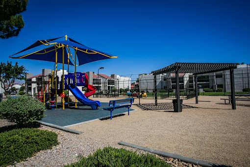Community playground and outdoor recreation area at Haven at Lone Mountain in Las Vegas