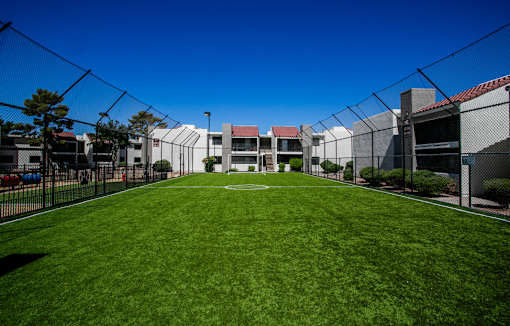 Outdoor recreation court at Haven at Lone Mountain apartment community in Las Vegas, NV