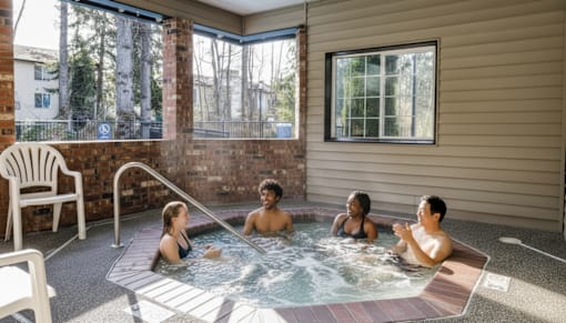 Apartments For Rent In Everett, Washington - Woodbrook - Outdoor Jacuzzi.