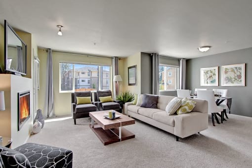 Large Windows Maximize Natural Light at Mill Creek Meadows Apartments