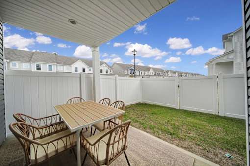 Fenced backyard in a pet-friendly townhome community in Indian Trail, NC