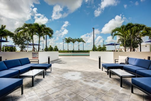 MB Station apartments in Miami Florida photo of outdoor Lounge Area