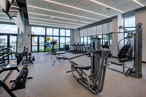 Miami FL Apartments for Rent - MB Station - Community Fitness Center with Exercise Equipment