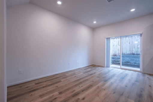 bedroom with a window door