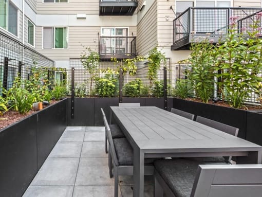 outdoor dining area