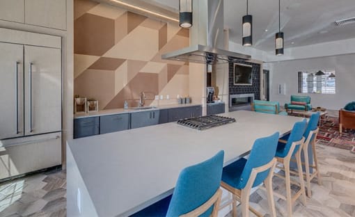 kitchen area in clubhouse