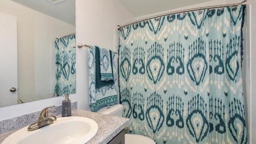 bathroom with updated materials