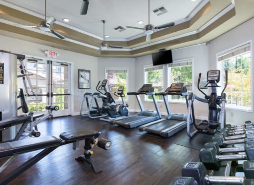Fitness Center Open 24 Hours with Strength and Cardio Equipment