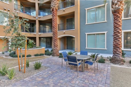 Adobe at Red Rock, Las Vegas Apartments, courtyard.