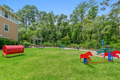 Leash-free dog park providing a fun space for pets at The Sanctuary at 331, a pet-friendly community