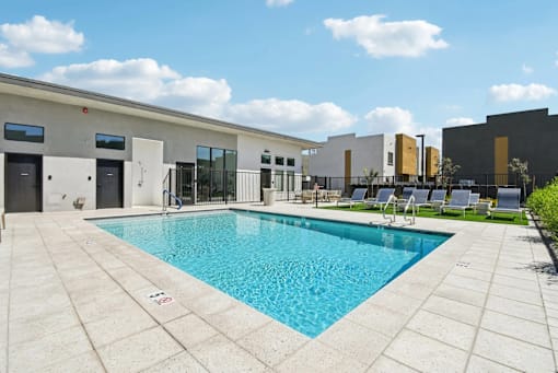Swimming pool at Villas on Van Buren, an off-site amenity available to Villas at 91st residents in Tolleson, AZ