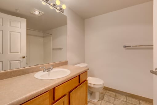 spacious bathroom