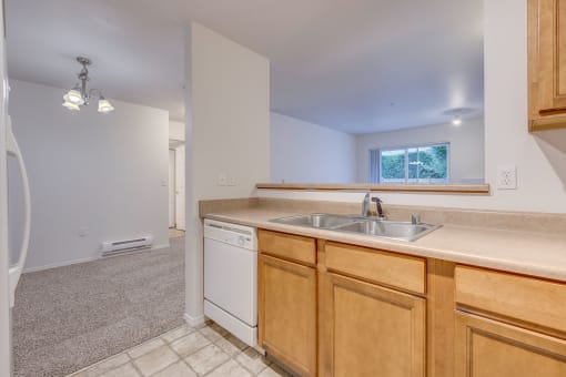 dining area with view to kitchen