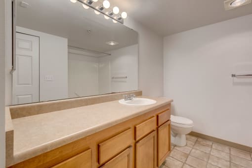 spacious bathroom