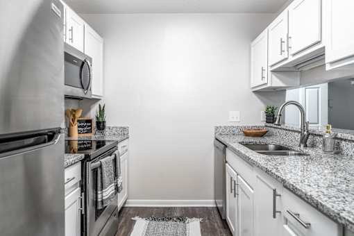 Apartments in Winston Salem NC with granite countertops stainless steel kitchen Sugar Creek Apartments