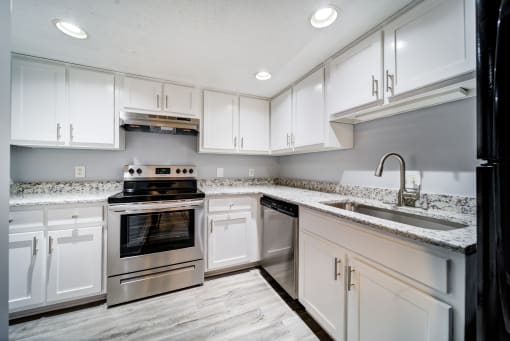 The Trails of North Hills apartments in Raleigh, NC photo of upgraded kitchen