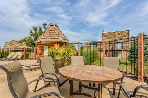 Pet-Friendly Apartments in Overland Park– Treetop Lodge –lounge by pool