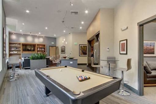 pool table and game room