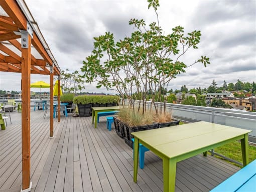 Roof top seating area