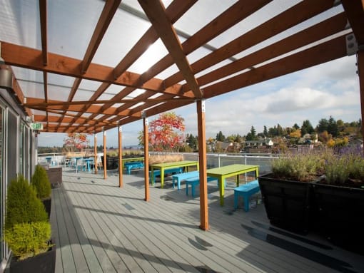 Roof top seating area