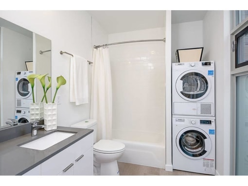 In unit washer and dryer