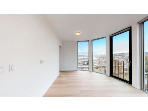 Juliette balcony with surrounding windows