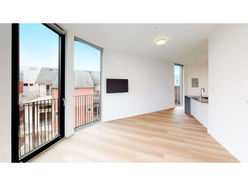 Living room with Juliette balcony
