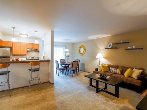 Open apartment floor plan