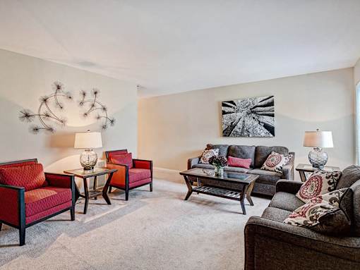living room at Southgate apartments