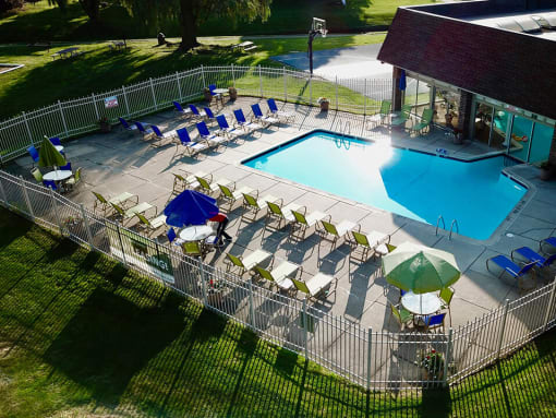 Castle pointe sundeck by swimming pool
