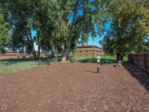 private dog park at Uppertown Apartments