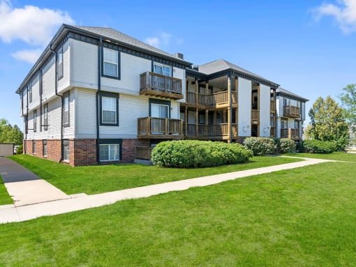 our apartments showcase a beautiful lawn