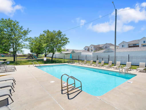 our apartments showcase a swimming pool