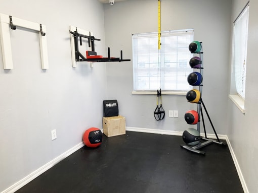 fitness center with calisthenics