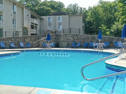 swimming pool at Forest Park apartments