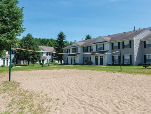 volleyball court at Waterford Pines apartments