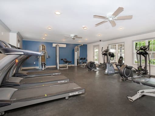 fitness center with tredmill at acadian point